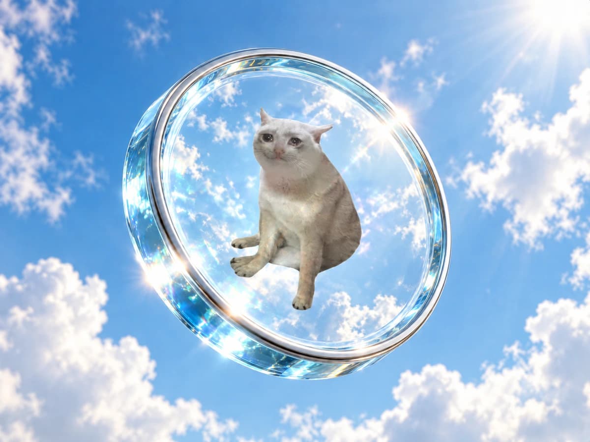 Cash Cat glass coin